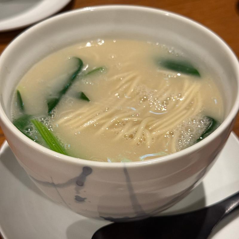 濃厚鶏白湯稲庭麺(江戸中華よし町)
