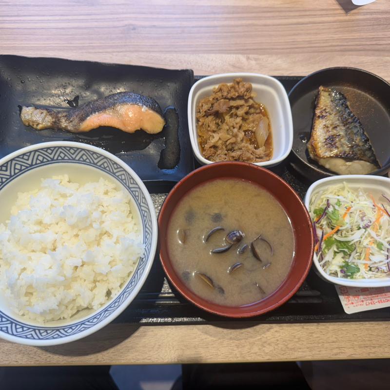 焼魚牛小鉢定食(吉野家 横須賀三春町店)
