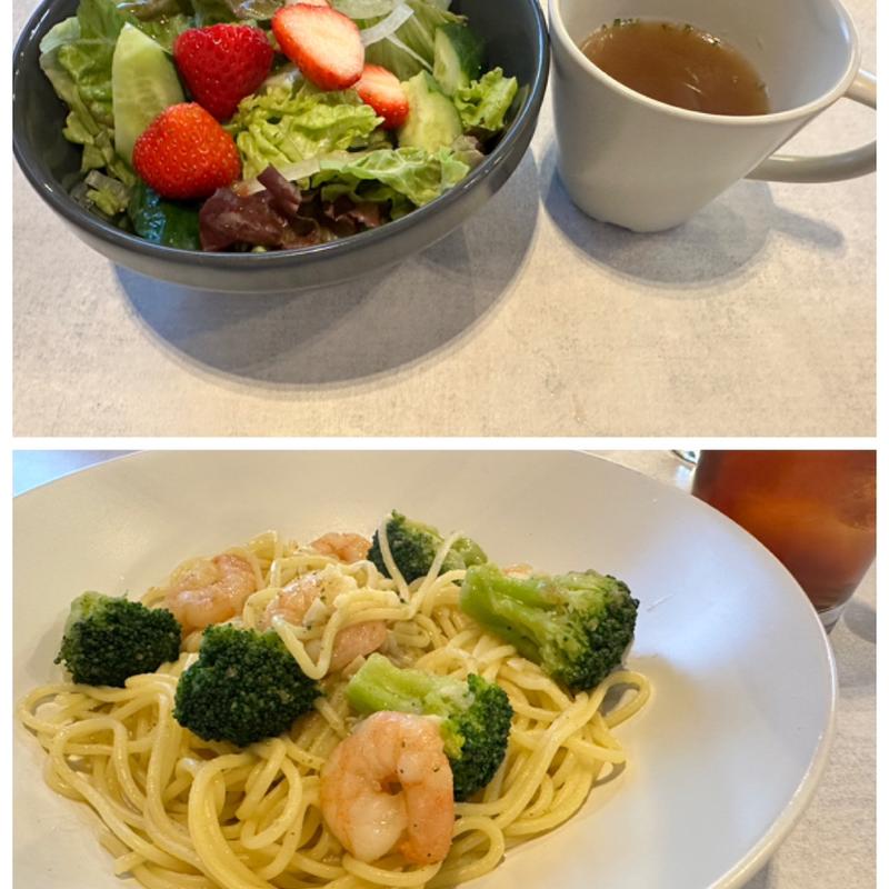 えびとブロッコリーの柚子風味パスタ(82カフェ)