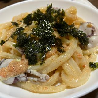 明太焼きうどん