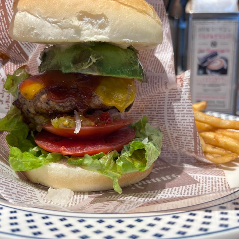 アボカドチーズバーガー(肉が旨いカフェ NICK STOCK ムスブ田町店)