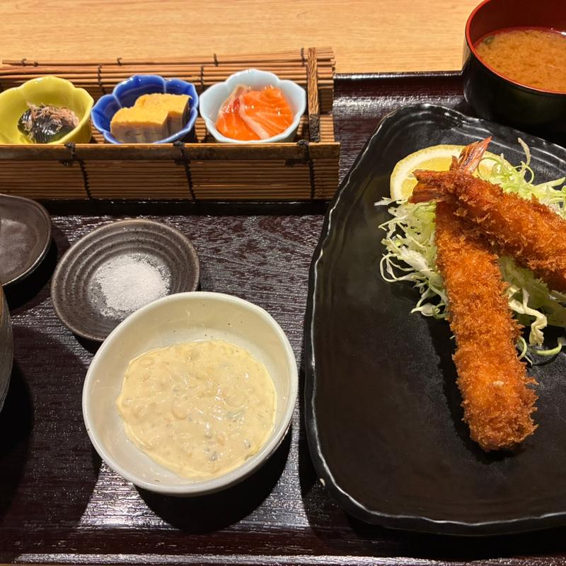 かつ蔵定食(海老フライ)(とんかつ かつ蔵)