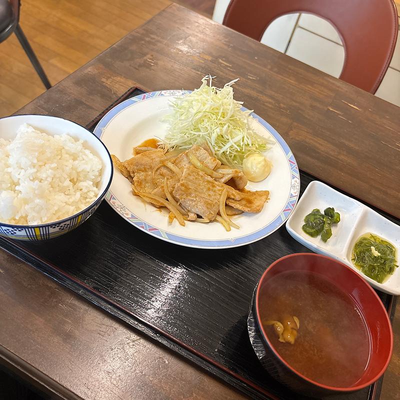 生姜焼き定食(飲み食い処　向台　豪壱丸)