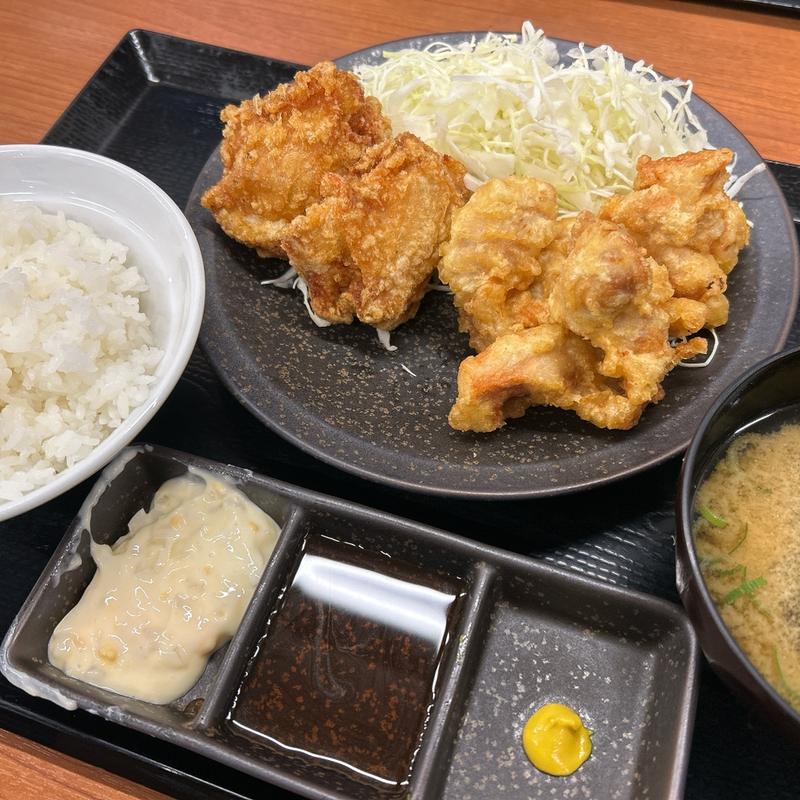 とり天合盛り定食(からやま 姫路中地店)