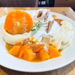 季節限定！【“ぷるふわ”パンケーキ】 とろける“せとか”とカスタード、国産オレンジ使用大人のシュゼットソース