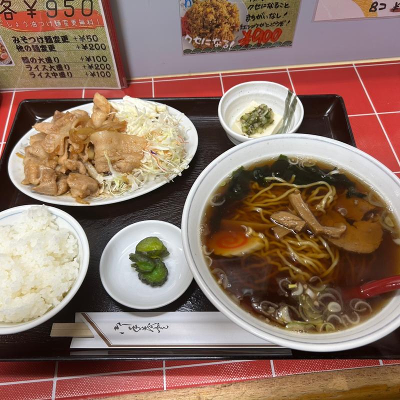 ラーメン　生姜焼きセット(桃源)