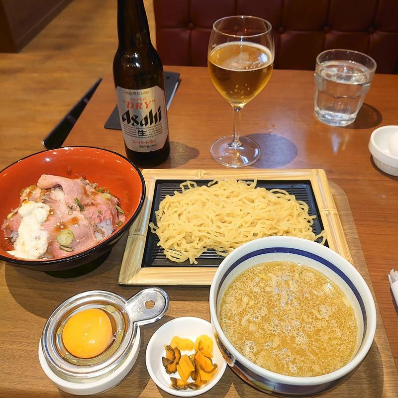 北海道つけ麺&ローストビーフ丼(北海道キッチン YOSHIMI 横浜店)
