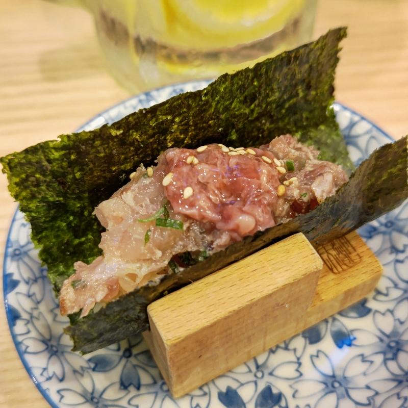 なめろう酒盗(貝・海苔巻き 野毛しらはら)