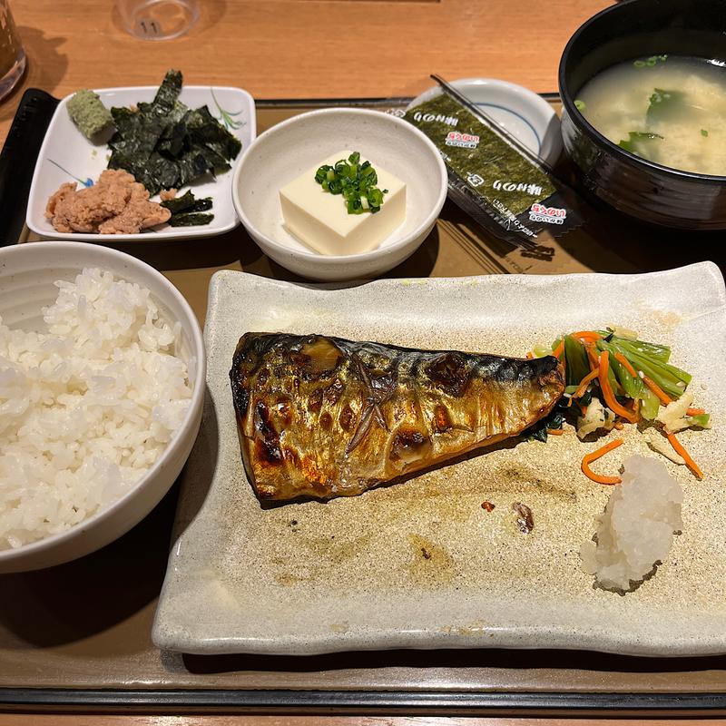 サバの塩焼朝食(やよい軒 四条烏丸店 )