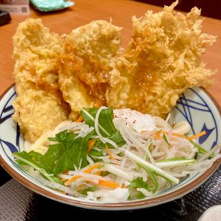 甘辛しょうがダレのはみ出る豚天ぶっかけ