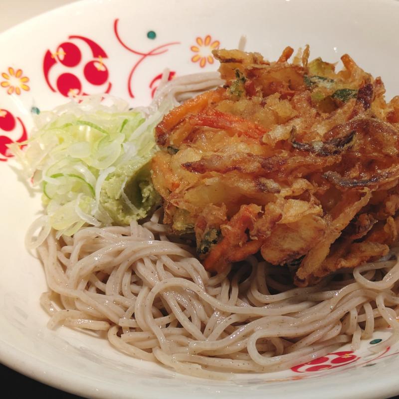 冷しかき揚げそば(いろり庵きらくそば 神田南口)