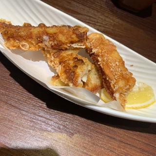 チクワと里芋柿の種唐揚げ