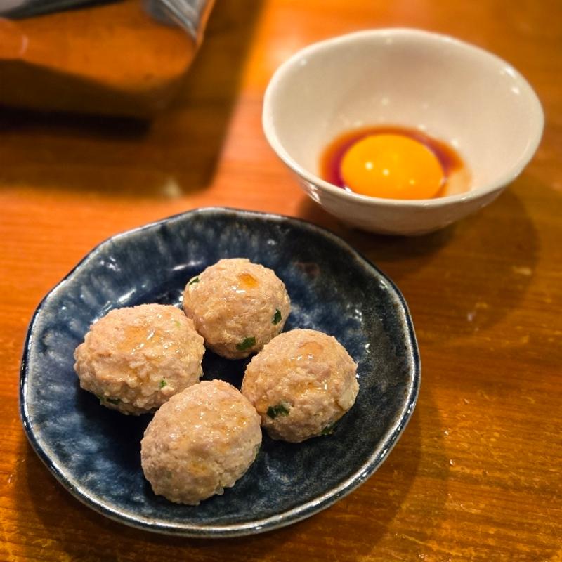 月見つくね(鶏焼肉おつせ)