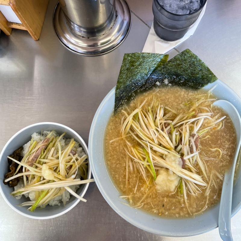 ネギ味噌ラーメン、半ライス(ラーメンショップ 野田店 )