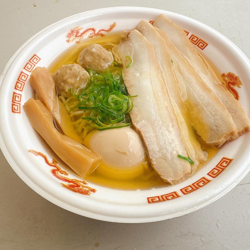 最強ラーメン祭り2025in小山 自家製麺竜葵 日本三大地鶏極上塩らぁ麺 チャーシュー＆味玉TP(ヤマザキショップ 小山市役所新庁舎店)