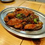 純レバ炒め(大衆酒場 チャン栓チャン)