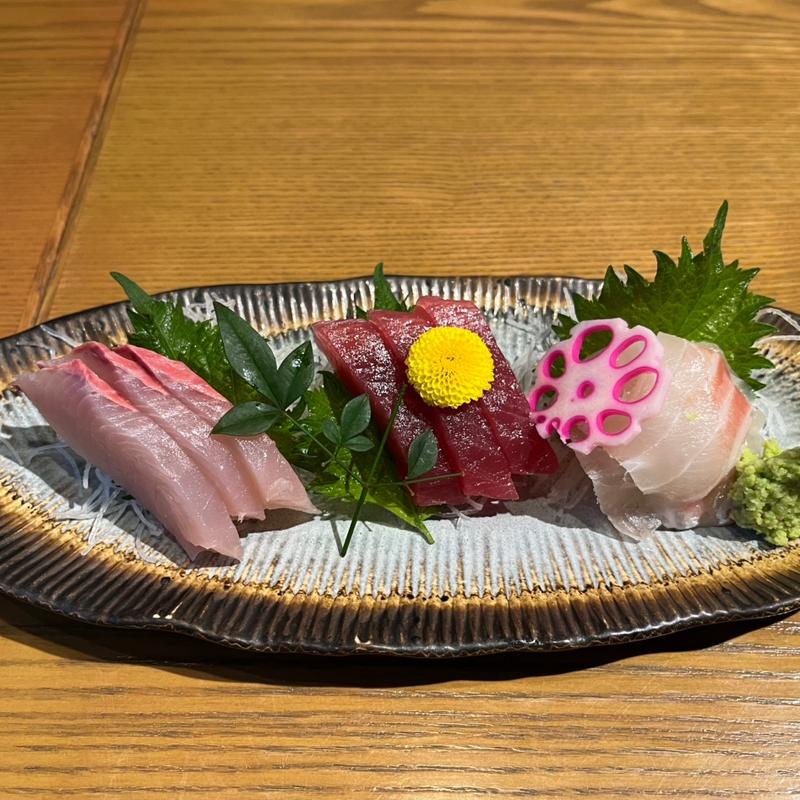 刺身3点盛り(九州酒場 つくし ラ チッタデッラ)