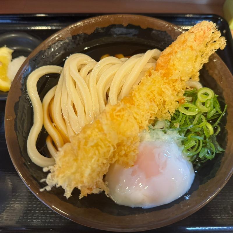 海老天ぶっかけうどん(香川一福 西新宿店)