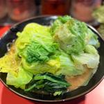 ラーメン中　キャベツ　レタス　海苔