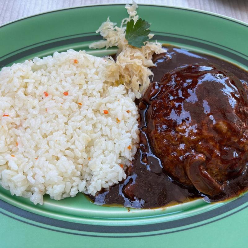 デミグラスハンバーグ&バターライス(YEBISU BAR STAND)