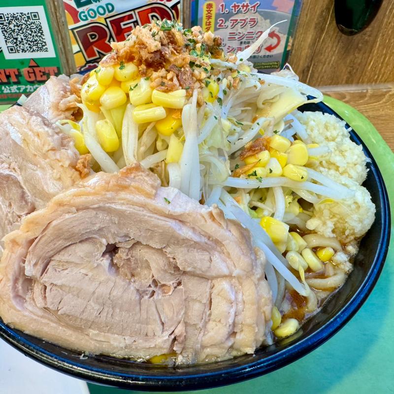 ガリバタコーン味噌ラーメン＋チャーシュー2枚(ジャンクガレッジ カインズ羽生店)