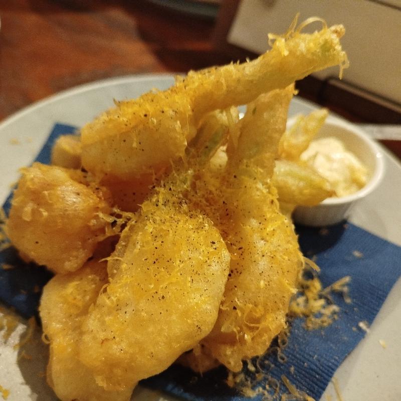 ヤリイカとカブのフリット(タブリエ)