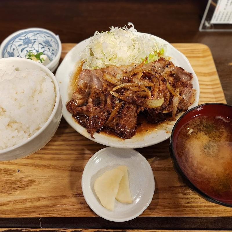 日替わり定食 ポークジンジャー(とんかつ割烹 やすいみ〜と)