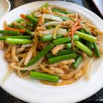 豚肉とニンニクの芽炒め定食