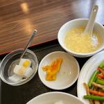 豚肉とニンニクの芽炒め定食(絶品中華 100種類食べ飲み放題 華景園 かけいえん 川崎店 仲見世通り店前)