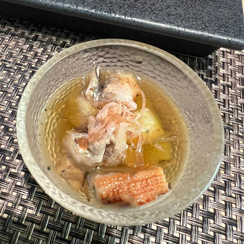 焼きアナゴとナスの煮こごり(鮓 くおん)