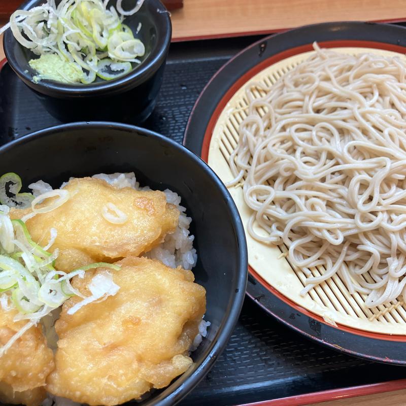 鶏天丼セット(吉そば 中目黒２号店 )
