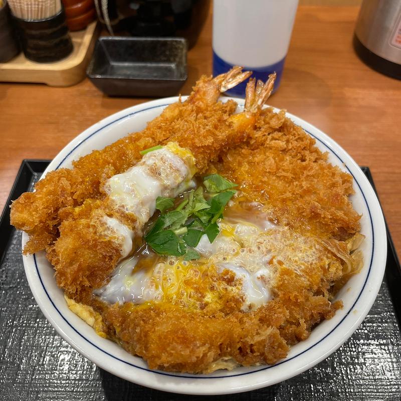 海老・ロースカツ丼(かつや 薩摩川内店)