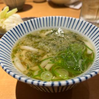あおさ天かすうどん(うどん居酒屋 粋 六本松店)
