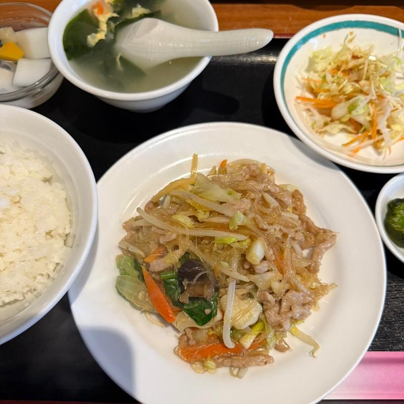 日替りランチ　豚肉と野菜の春雨炒め(好来屋)