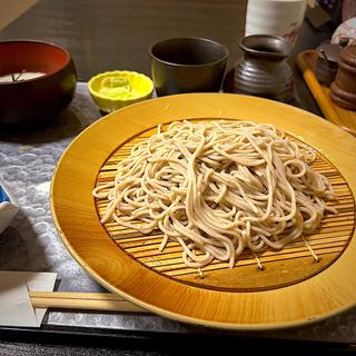 とろろせいろそばとおだしのせご飯(小)に小鉢(味処 尾花)
