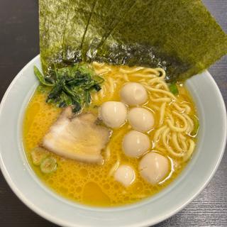 ラーメン(並)、のりたまトッピング、小ライス(萬来亭 )