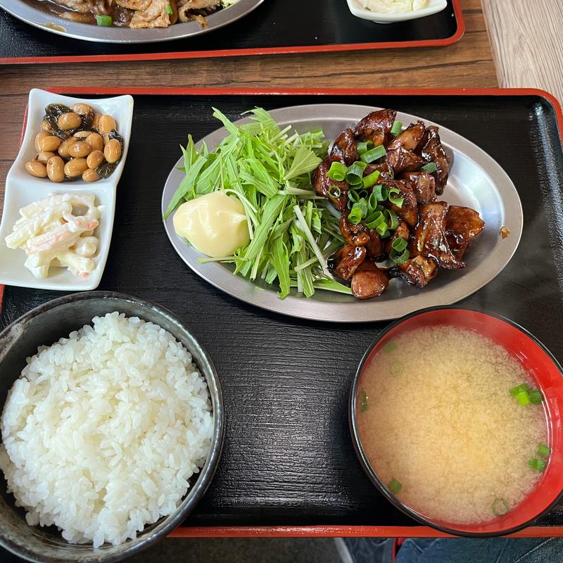 白レバー タレ焼き定食(大衆酒場 寿)