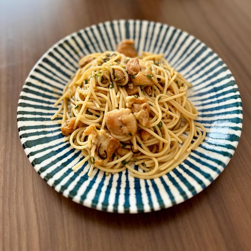 鶏皮のねぎ塩パスタ(ベルクス 東墨田店)