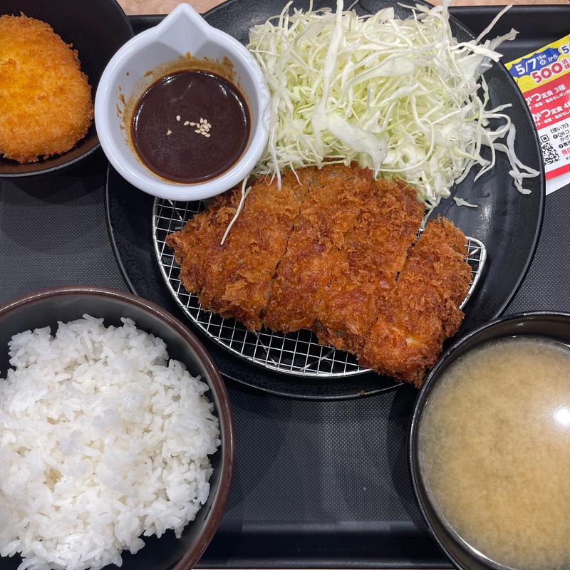 味噌チキンかつ定食(松のや 下永谷店)