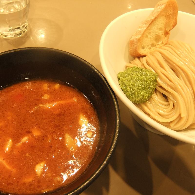 海老トマトつけ麺(つけ麺 五ノ神製作所 新宿店)