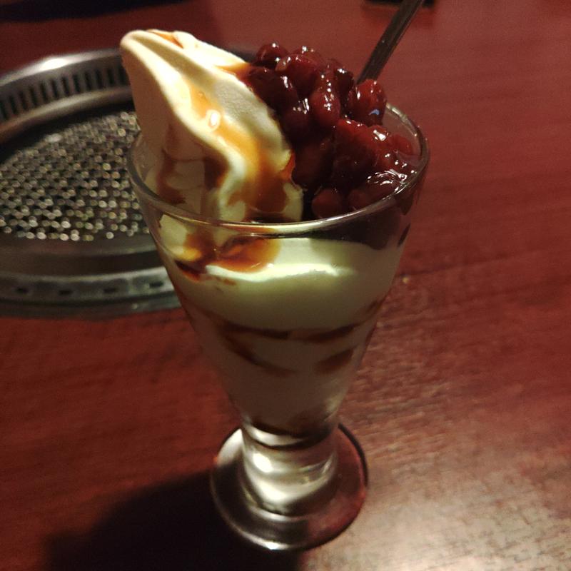 黒蜜あずきソフト(焼肉・冷麺ヤマト 北上店 )