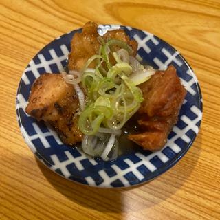 お通し　ネギ唐揚げ(武州うどんあかね&みどりダイニング)