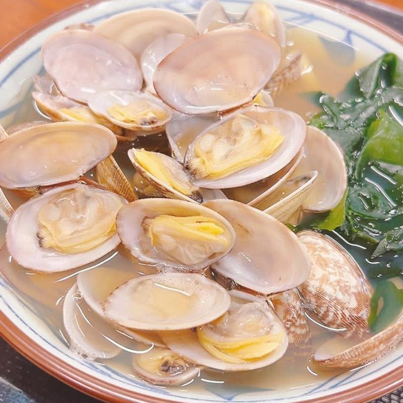 山盛りあさりうどん(丸亀製麺東京オペラシティ)