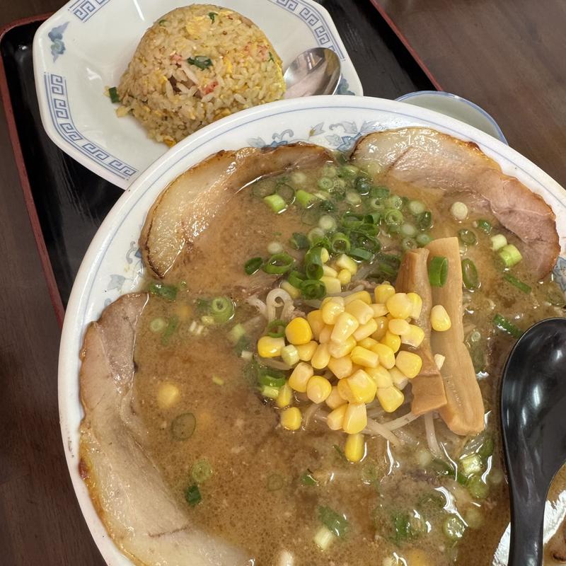 味噌チャーシューめん＋ミニチャーハンセット(中華料理 明華)