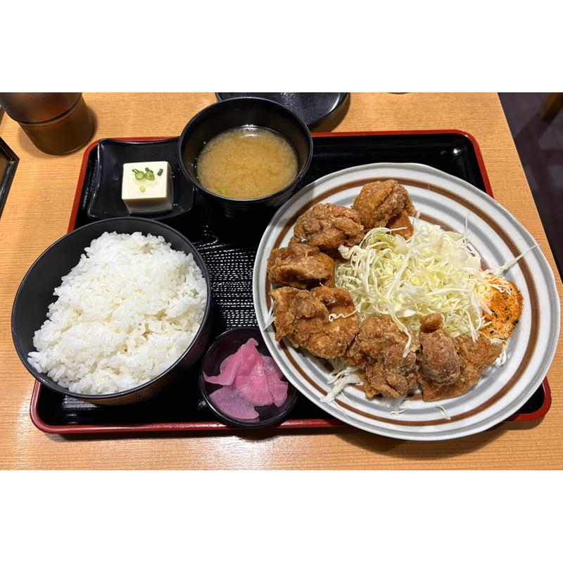 唐揚げ定食(牡蠣小屋)