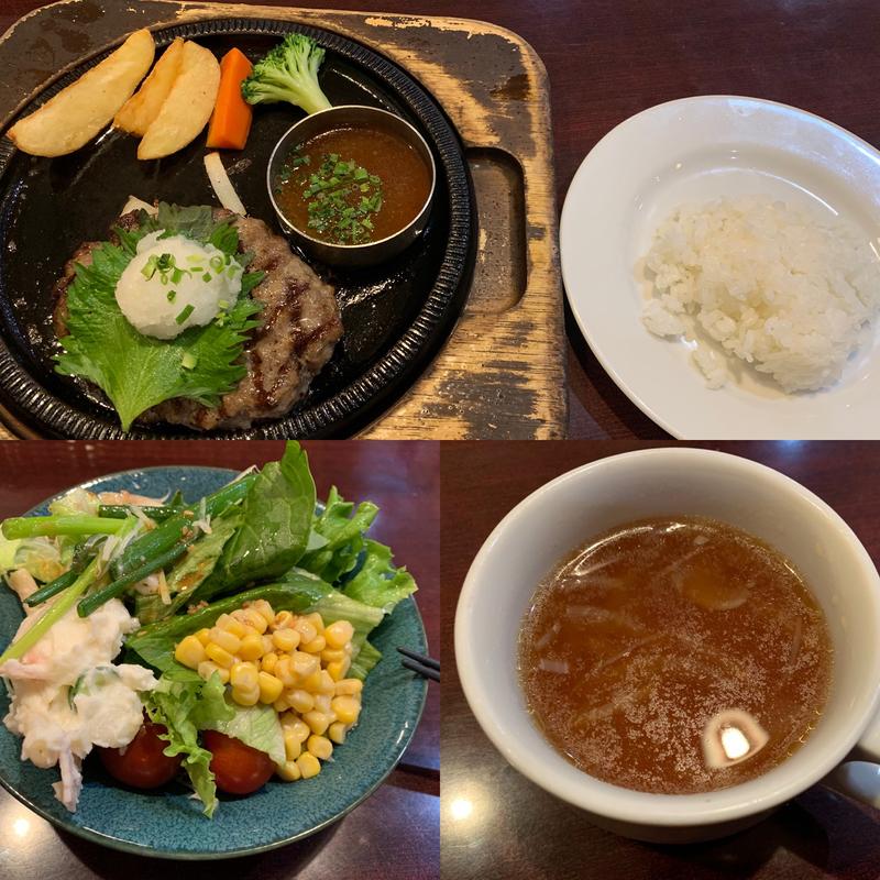 おろしハンバーグサラダセット(スエヒロ館 新百合ヶ丘店)