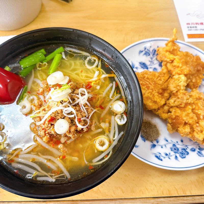 お昼セット(麺類+一品料理)(四川料理 麗都 にしの台店 （リト）)