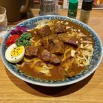 牛タンさがりカレーまぜSoba 麺大盛り(鶏Soba Toraや)