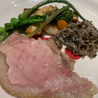 豚のロースの炭火焼き