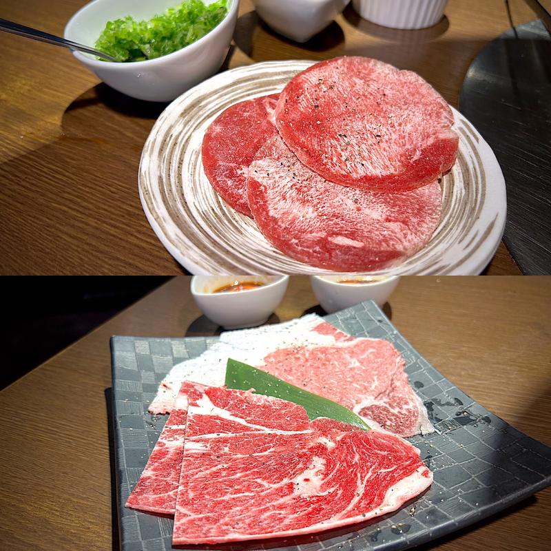 ネギ牛タン、秒殺カルビ、秒殺熟成ロース(BLUSTA ORAMOO （ブルスタ オラムー）)